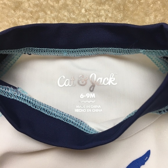 Cat & Jack Long Sleeve Rashguard 6-9 Months - Picture 4 of 5